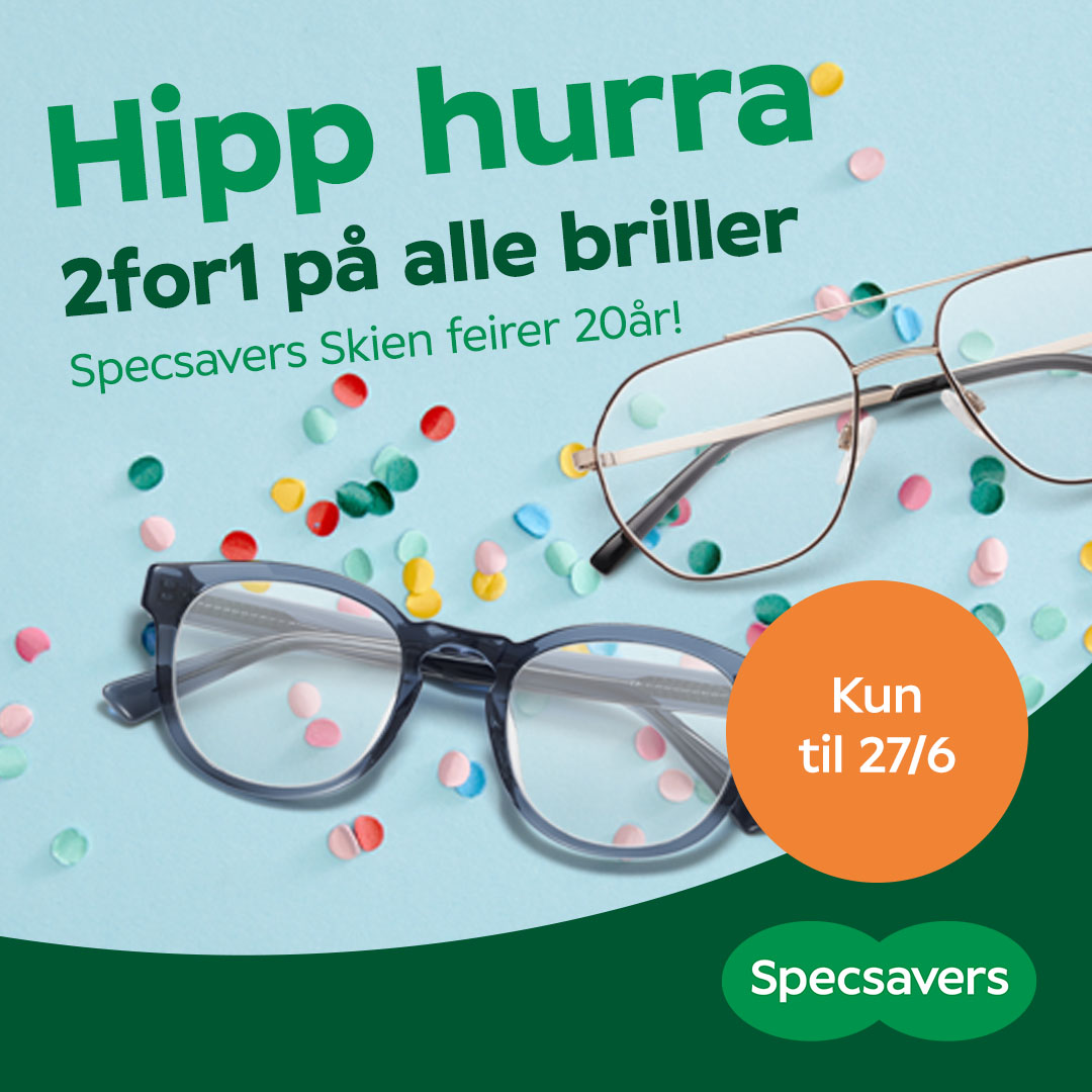 2 for 1 på alle briller Specsavers