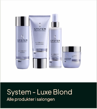 System-Luxe Blond 40% på alle produkter i salong Tango Frisør