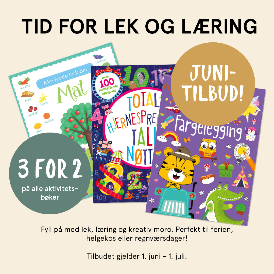 3 for 2 på alle aktivitetsbøker. Sprell